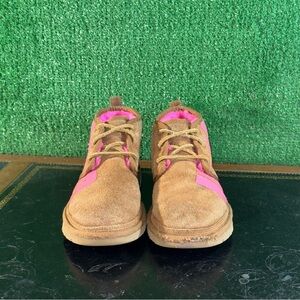 UGG Neumel Chopd Brown Hot Pink Women’s Size 9